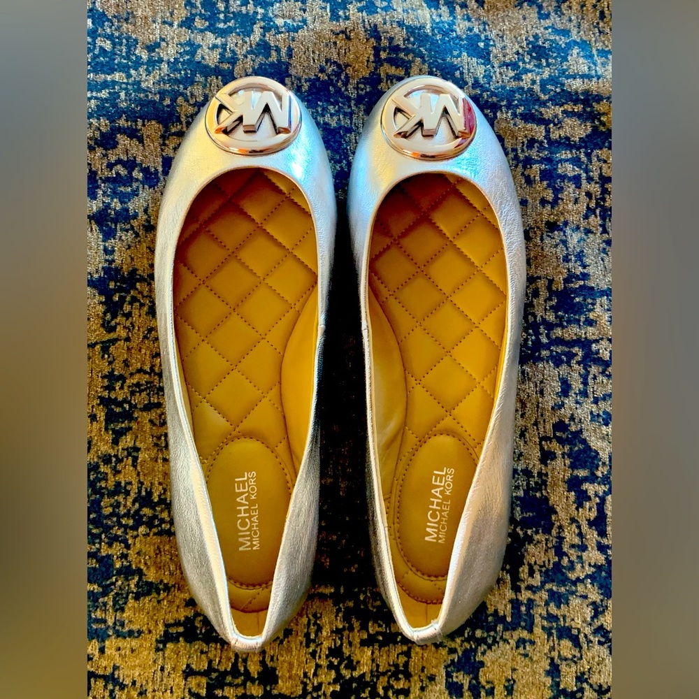 Michael Kor’s silver ballet flats